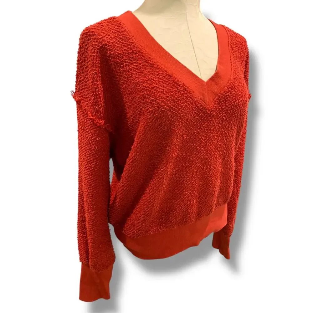 Medium t.la Anthropologie Red V-Neck Sweater Womens